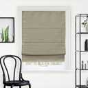 CHICOLOGY Cordless Roman Shade Window Treatment, Room Darkening Privacy Liner, True-to-Size No Deduction, Inside/Outside/Ceiling Mount, Cordless for Kids & Pets, 27" W x 64" H, Del Mar Sandcastle
