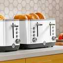 GE 2 Slice Toaster, Extra Wide Slots for Toasting Bagels, Breads, Waffles & More, 7 Adjustable Shade Settings, Removable Crumb Tray, Countertop Kitchen Essentials, 850 Watts, White