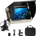 Fish Finder & Underwater Camera: 6'' HD 1080P Waterproof Ice Fishing Camera with MonitorPortable Fish Finders for Ice/Lake FishingDepth Finder for Boat/Kayak & Murky Under Water