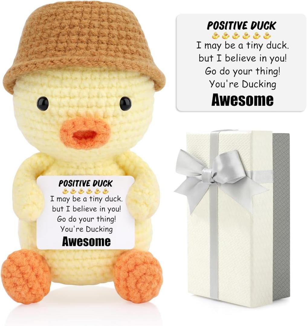 JoycuFF Best Friend Birthday Gifts Friendship,Inspirational Birthday for Women Daughter Granddaughter Teacher Emotional Support Ducks (Yellow)