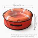 Life Ring Cover up to 28 Inch Lifebuoy Waterproof Storage Bag with Clear PVC Top, Double Zippers, Fits 2 Rings + Ropes + Whistle for Pool, Boat, Dock, Water Park