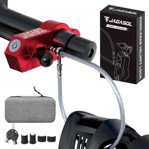 JAGASOL Motorcycle Lock Combo: Helmet & Brake Anti-Theft Handlebar Lock for Moped, Motorbike, Scooters, ATV, Dirt Bike, Street Bike