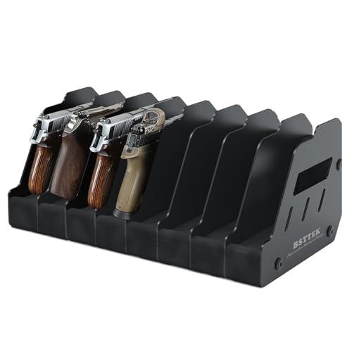 BSTTEK Foam Pistol Rack for Gun Safe | Gun Cabinet Accessories | Storage Organizer Revolver Firearm Handgun Rack Stand Display Holder Fits 8 of Pistols