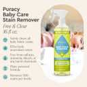 Puracy Stain Remover for Baby Clothes and Cloth Diapers, Newborn Baby Essentials Must Haves, Enzyme-Based Laundry Spray, Natural Spot and Odor Cleaner, 16 Oz