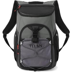 Titan by Arctic Zone Backpack Cooler, Insulated Soft Sided Bag with Leak Proof Lining and Padded Straps, for Lunch, Picnic, and Travel, 24 Can Capacity