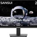 SANSUI 27 Inch Monitor, IPS 120Hz Computer Monitor Full HD 1920 x 1080P with HDMI DP Interfaces, Eye Care, Frameless, 100 x 100mm VESA Mountable (HDMI Cable Included)