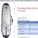 Abahub Surfboard Travel Bag, Foam Padded Day Bag Cover for 6'0-10'0, 6'6x22"