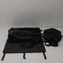 Pamo Babe Portable Crib Baby Playpen with Mattress and Carry Bag (Black)