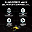 Budge Sportsman Snowmobile Cover, Waterproof & UV-Resistant Heavy-Duty Protection, Fits Snowmobiles up to 130" L x 51" W x 48" H, Black