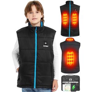 Kids Heated Vest - Boys and Girls Lightweight Heating Vest Jacket Coat With Battery Pack Heated Clothing for Skiing, XL