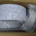 U-QE 100 Pieces White Plastic Plates - White Disposable Plates - Premium Hard Plastic Disposable Plates for Wedding and Party Use Including 50 Dinner Plates 10 '' & 50 Dessert Plates 7.5 ''