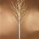Twinkle Star Lighted Birch Tree 6 Feet 96 LED for Home Wedding Festival Party Christmas Decoration (5ft 5in, Floral)