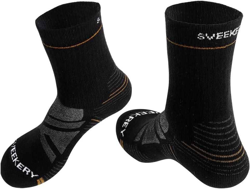 Everyday Men's and Women's High Performance Classic Hiking Elastic Socks (Large, Black)