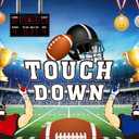 Football Party Backdrop Touch Down Sports Match Medal Trophy Football Field Photography Background Kids Adults Boys Football Sports Themed Birthday Party Decoration 8x6FT (8x6FT(width 240cm x Height 180cm))