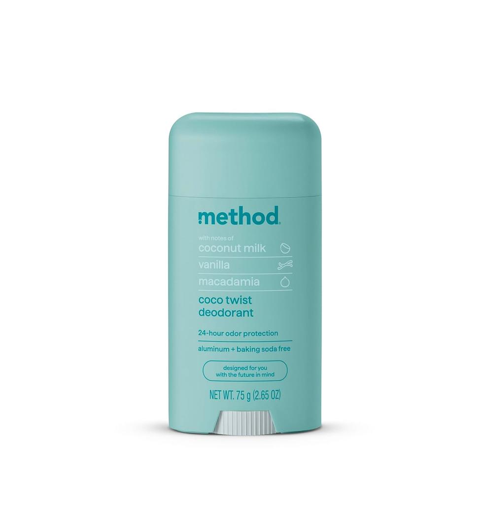 Method Deodorant, Coco Twist, Coconut Milk, Avocado + Macadamia Oil notes, 24 Hour Odor Protection, 2.65 oz