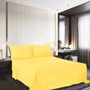 Best Season Cotton Full Size Sheet Set (Yellow Color) 4 Piece - 100% Cotton Bed Sheets Sets with Envelope Pillow Cases Deep Pocket fit Upto 16”