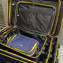 Rockland Fashion Softside 4 Piece Luggage Set, Expandable, (14" Tote/19"/24"/28"), Navy