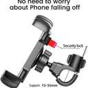 360° Rotating Bike & Motorcycle Phone Holder, Secure Lock, Quick Install, Fits 4.7”-6.8” Phones, Ideal for Mountain, Scooter, Dirt Bikes, and Golf Carts.