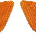 Left+Right Front Fender Side Marker Lights Lamps Assembly Compatible with 1997-2006 Jeep Wrangler TJ Marker Turn Signal Parking Lights Lamps Housing 55155629AC 55155628AC(Amber Lens)
