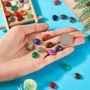 28 Pcs Oval Gemstone Cabochons Flatback Healing Crystal Stone Cabochons 12x10 mm Natural Stone Dome Cabs for Jewelry Making Necklace Bracelet DIY Craft Photo Frame