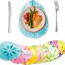 30 Pcs Easter Disposable Placemats Round Cartoon Placemats The Perfect Choice for Holiday, Party, Home Kitchen, and Table Decorations (Style 1)
