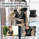 Adjustable Weighted Vest for Women & Men, 4-10lb/11-20lb/20-32lb Vest with 6 Ironsand Weights for Strength Training and Home Workout, Weight Vest with Reflective Strip for Running, Walking (Black)