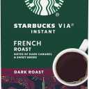 Starbucks VIA Instant Coffee Packets, Single Serve, Dark Roast Coffee, French Roast, 96 Packets ​