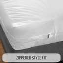 DMI Waterproof Mattress Protector, Mattress Pad, Waterproof Mattress Cover, Bed Pad and Bed Cover, Encased Zippered Fit, Queen (Pack of 1), White