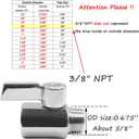 Beduan Mini Ball Valve Stainless Steel(316) 3/8" NPT Male x NPT Female Mini Ball Shutoff Valve
