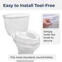 Drive Medical Raised Toilet Seat with Lock, Standard Seat, 4"