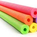 6 Pack Jumbo Pool Noodles Swimming Floating Foam Tube Extra Large Hollow Bright Swimming Pool Noodles Bulk Heavy Duty for Adults, (Multi Colors,55 x 3.5 Inch)