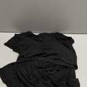 CHYRII Womens Two Piece Sets Short Sleeve Crewneck Cropped Top Bodycon Fold Over Maxi Skirt Maxi Dress Outfit (Black)