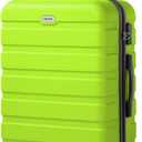 AnyZip Luggage PC ABS Hardside Lightweight Suitcase with 4 Universal Wheels TSA Lock Checked-Medium 24 Inch Apple Green