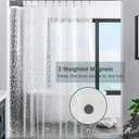 EVA Clear Shower Curtain Liner, 3D Water Cube 5G Shower Liners with 12 Rustproof Metal Grommets and Weighted Magnets, Waterproof Duty for Bathroom 72 x 72