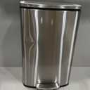 PayLessHere Trash Can with Lid, 13 Gallon (50L) Stainless Steel Kitchen & Office Recycling Bin with Foot Pedal Soft Close & Inner Bucket