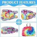Patelai 96 Pcs Backpacks Bulk Colorful Kids Bookbags,Tie-dye, Approx. 42 X 30 X 12.5 Cm/ 16.8 X 12 X 5 Inches