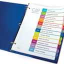 4 x Avery Jan-Dec Customizable Table of Contents Dividers for 3 Ring Binders, 12-Tab Set, Multicolor, 1 Set (11847) (One Size)