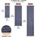 3' x 15' Stripe Runner Rug with Rubber Backing, Indoor/Outdoor Non-Slip Low-Profile Carpet for Hallway, Kitchen, Entryway, Patio, Stair, Laundry – Gray& Stripe