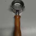 54mm Bottomless Portafilter for Breville Barista Express Pro Touch Infuser Espresso Accessorie made of Stainless Steel and Solid Wood