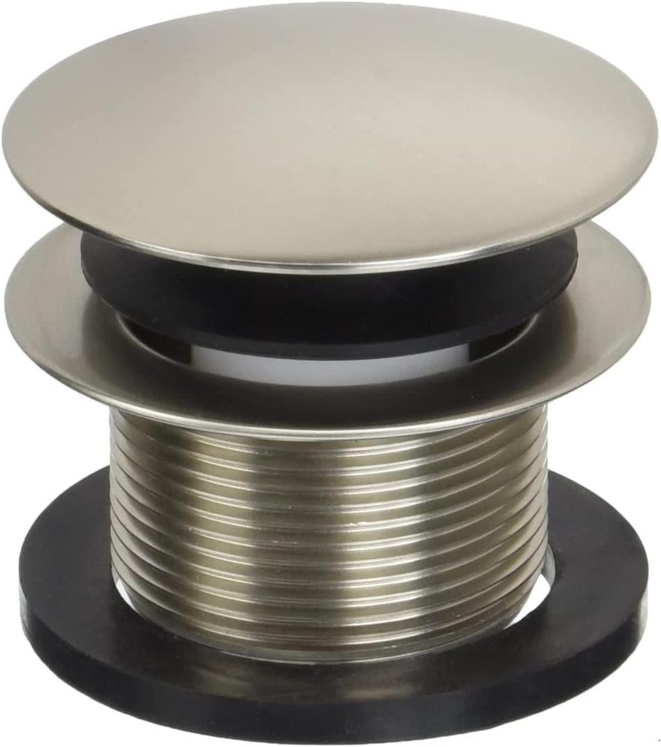 Westbrass A398R-07 1-1/2" NPSM Coarse Thread Mushroom Tip-Toe Bathtub Drain Stopper, Satin Nickel