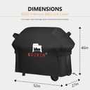 Grill Cover for Traeger Grills Woodridge Electric Wood Pellet Grill, BAC761 Woodridge Grill Cover for Traeger TFB86MLH, 600D Heavy Duty Waterproof Full Length Cover, 52" L x 27" W x 46" H