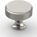 Amerdeco 10 Pack Brushed Satin Nickel Knurled Cabinet Knobs Kitchen Cabinet Handles for Drawer Dresser, Cupboard and Wardrobe ZH0036