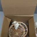 Weysat 2 Pcs Small Flower Girl Basket with Handle, Pearl and Bow, Wicker Rattan Flower Basket Set, Rustic, Cute, Hand Woven for Wedding Girl Home Decorations Picnic Garden Candy Sweets Gifts Storage