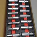 17-Piece 1/2" Drive Deep Socket Set & Tool Set - Metric (8mm-24mm) CR-V Steel with EVA Tray for Automotive | Bike | Motorcycle | Furniture | Home DIY