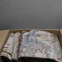 GENIMO 8X10 Area Rugs for Living Room, Machine Washable Vintage Floor Cover Foldable Modern Non Slip Rug, Low Pile Soft Indoor Carpet Floral Print Mat Rug,Bedroom/Dining Room/Home Office,Sage Green