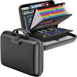 DocSafe Box with Lock, Hard-Shell Case Organizers Portable Home Office Travel Safe Storage for Important Items