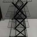 2/3/4-Tier collapsible cooling rack for baking,Folding Cooling Grid,Adjustable Stackable Roasting Cooking Drying Wire Cooling Rack for Cookies Baking (Black)