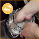 Glass Jars with Airtight Lid, Large Glass Food Storage Jars, 3 Pack Wide Mouth Airtight Glass Jars ffor Flour, Cereal, Coffee, Pasta and Canning(70OZ)