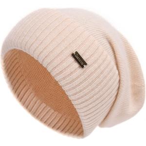 jaxmonoy Slouchy Beanies for Women Winter Lightweight Ladies Knit Hat Cuffed Soft Warm Slouch Beanie Cap - Brown (Beige)