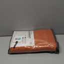 100% Blackout Shield Linen Blackout Curtains for Bedroom 84 Inches Long, Back Tab/Rod Pocket Living Room Drapes, Thermal Insulated Blackout Curtains 2 Panels Set, 50" W x 84" L, Burnt Orange